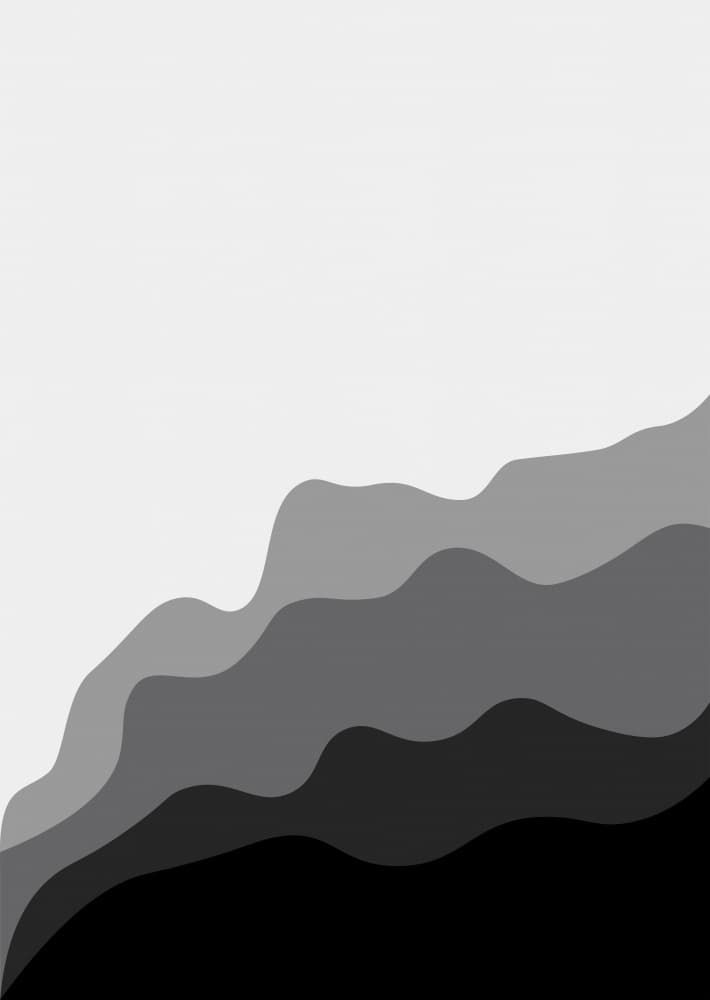 Wavy Grayscale Layers by Wendy Grace Agustin — canvas wall art