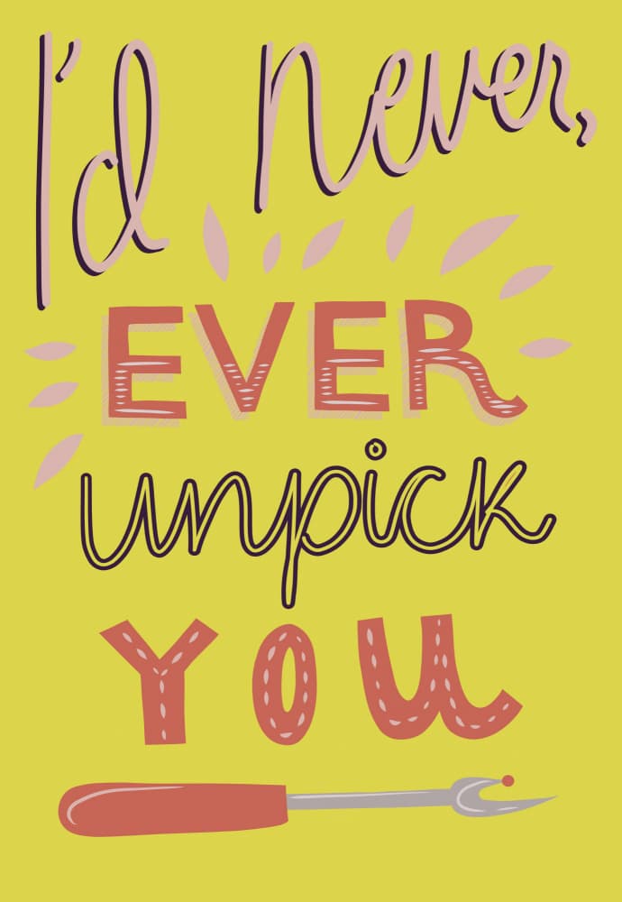 Never Unpick You by Charlotte Trudgett — canvas wall art