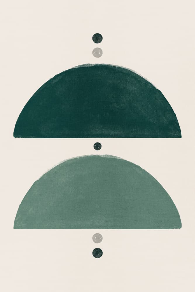 Green Shape Balance by Ema Paraschiv — canvas wall art