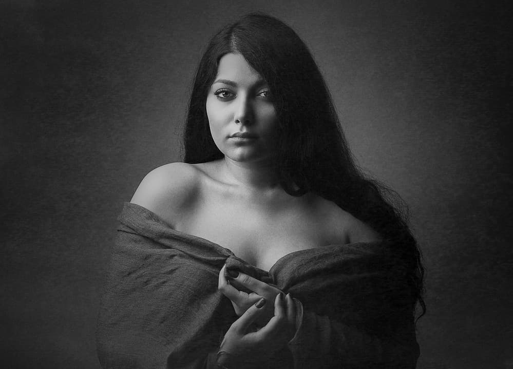 Monochrome Beauty by Mehdi Mokhtari — canvas wall art