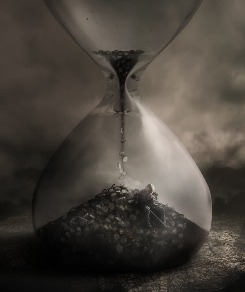 Hourglass of Mortality by kazutoshikawakami — canvas wall art