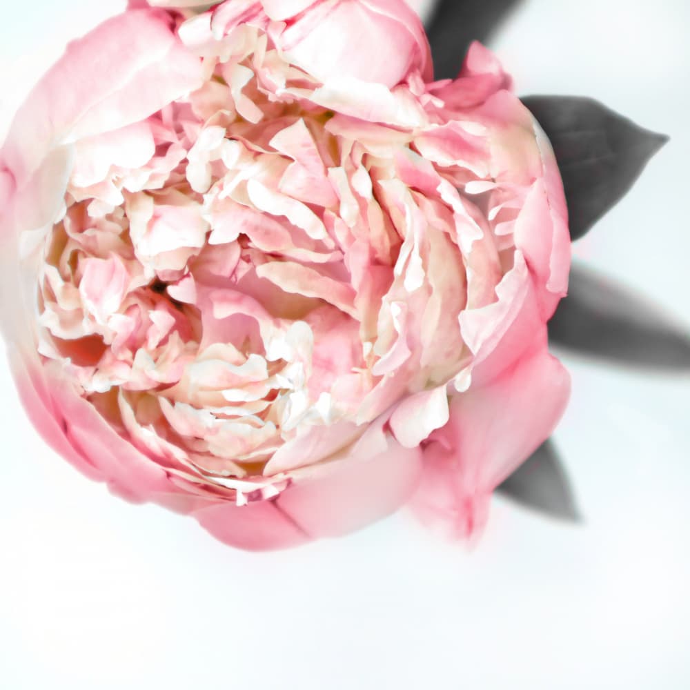Soft Pink Peony by Rosana Laiz Blursbyai — canvas wall art