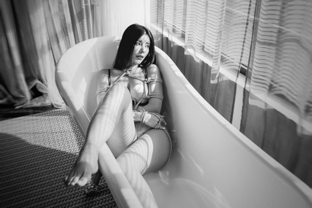 Sensual Bathtub Shadows by ADIREK M — canvas wall art