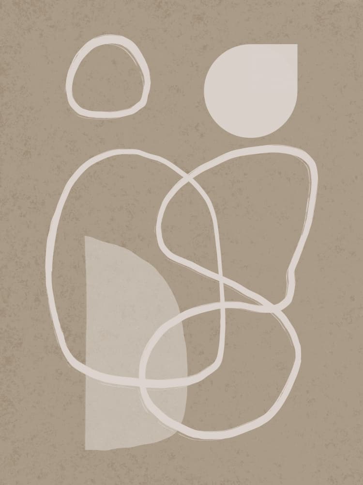 Organic Neutral Shapes by Little Dean — canvas wall art