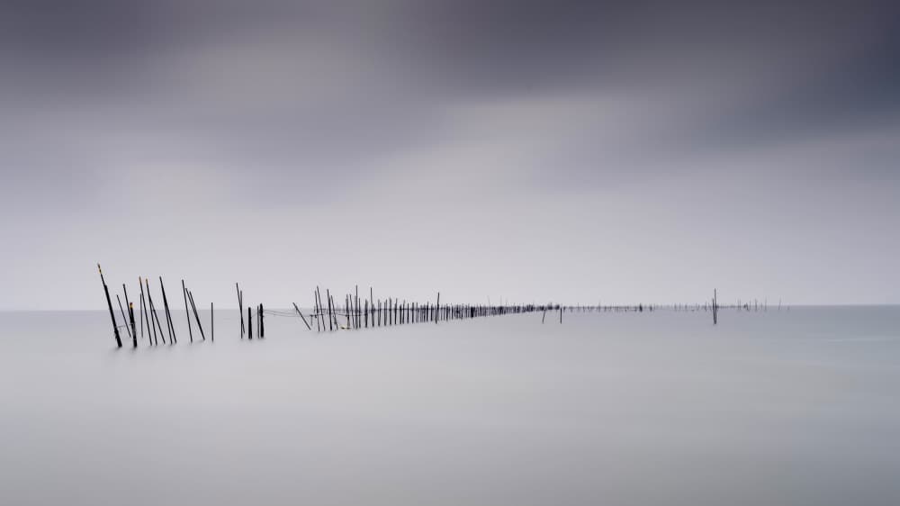 Minimalist Water Poles by Robert Bolton — canvas wall art