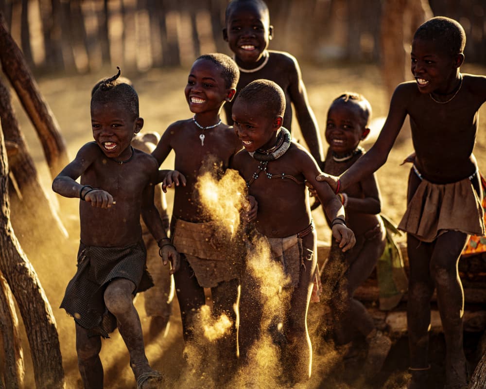 Joyful African Children by Gina Buliga — canvas wall art