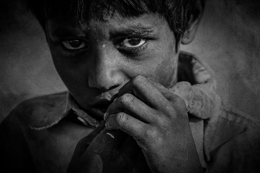 Intense Boy Portrait by Svetlin Yosifov — canvas wall art