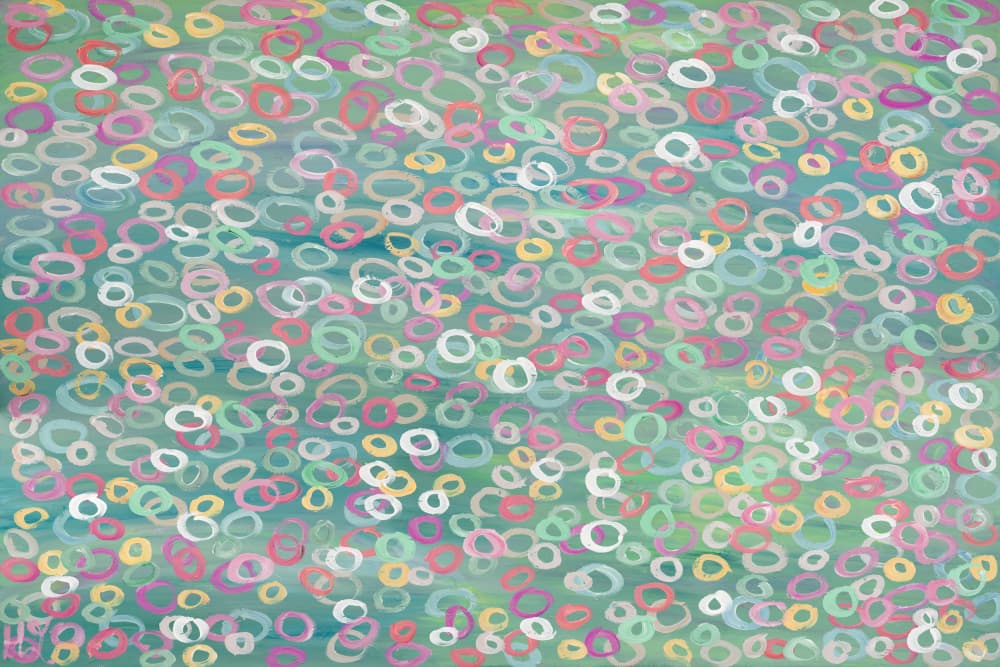 Soft Pastel Bubbles by Helen Joynson — canvas wall art