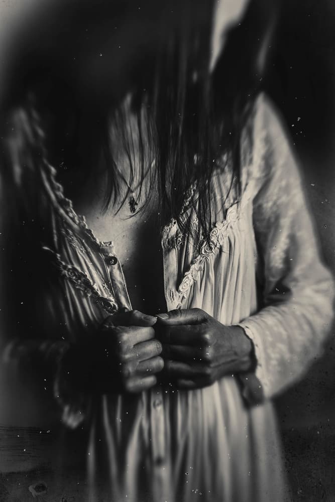 Mysterious Woman In Lace by Bogdan Bouşcă — canvas wall art