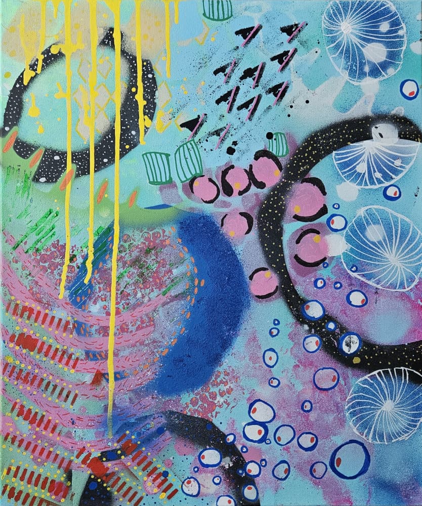 Vibrant Abstract Graffiti by Olea Huuska — canvas wall art