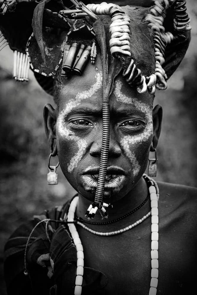 Intense Tribal Portrait by Svetlin Yosifov — canvas wall art
