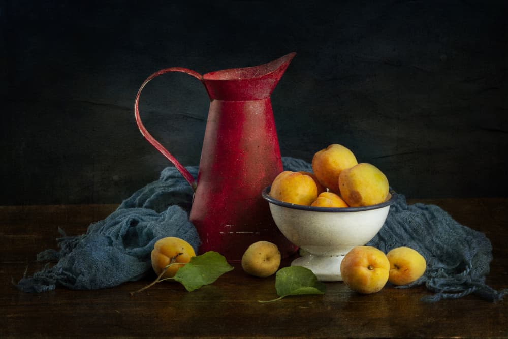Apricot Pitcher Still Life by Ramiz Sahin — canvas wall art