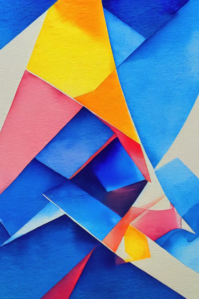 Colorful Geometric Abstraction by Mauro — canvas wall art
