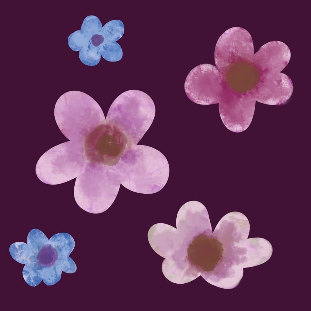 Soft Watercolor Blooms by Aliya Putrus — canvas wall art