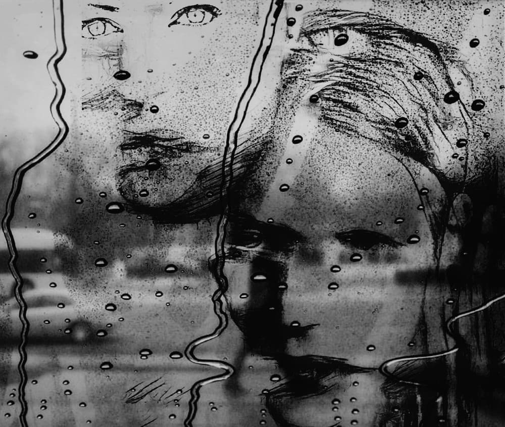 Abstract Rainy Faces by Dalibor Davidovic — canvas wall art