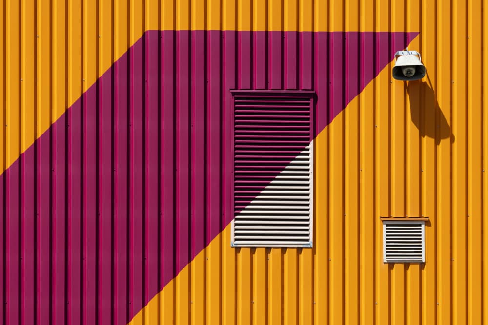 Vibrant Geometric Facade by Peter Hrabinsky — canvas wall art