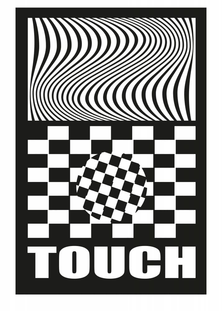 Optical Wave Touch by SERGIO ORTIZ — canvas wall art