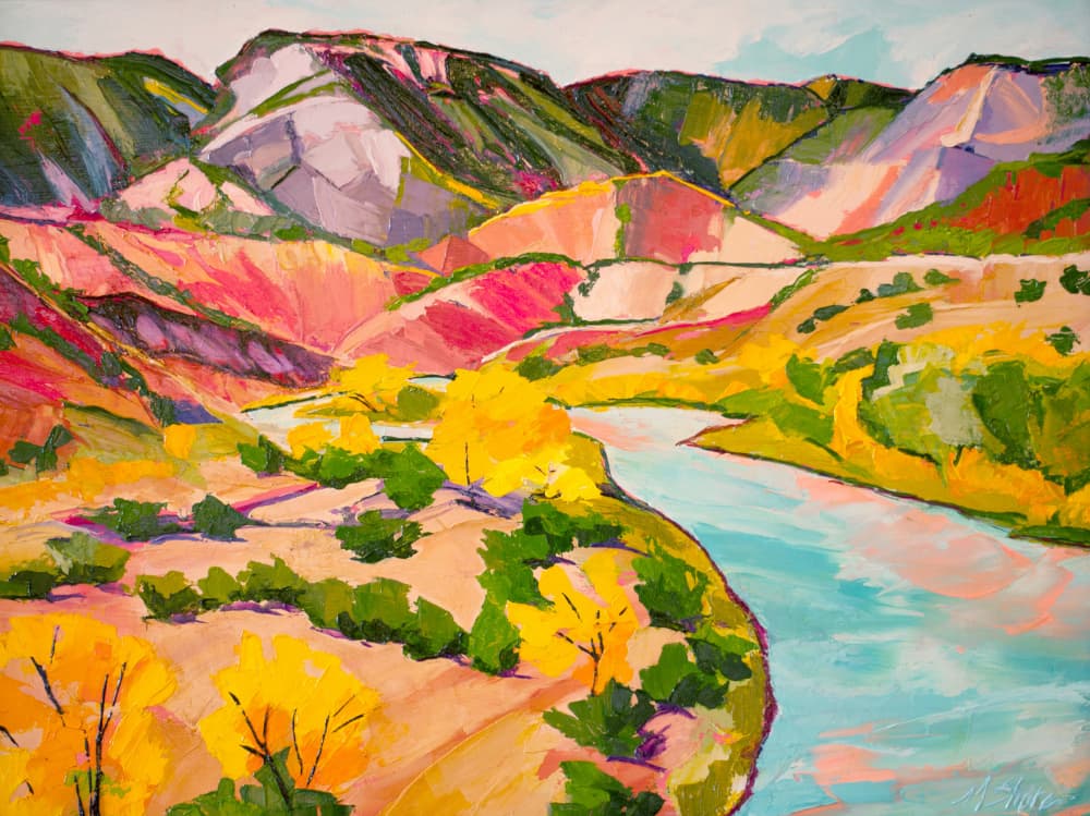 Golden River Valley by Maxine Shore — canvas wall art