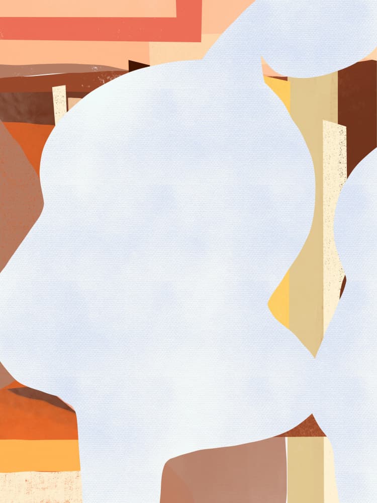 Soft Abstract Shapes by Little Dean — canvas wall art