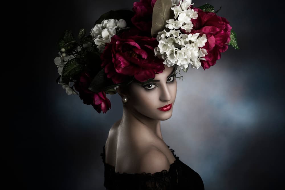 Elegant Floral Gaze by Peppe Tambè — canvas wall art