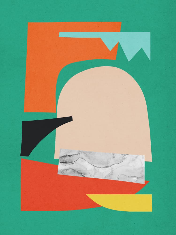 Abstract Shapes Collage by Vitor Costa — canvas wall art