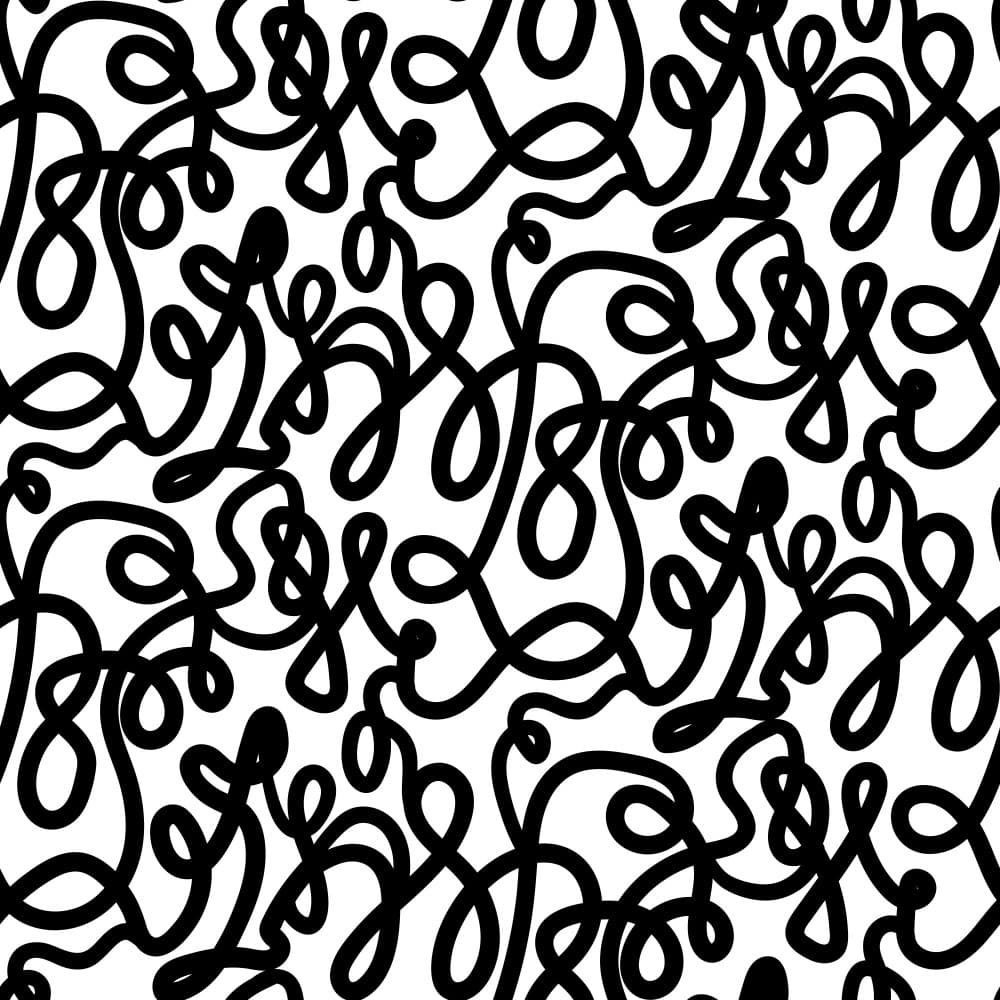 Tangled Black Lines by Marika Barsrsind β canvas wall art