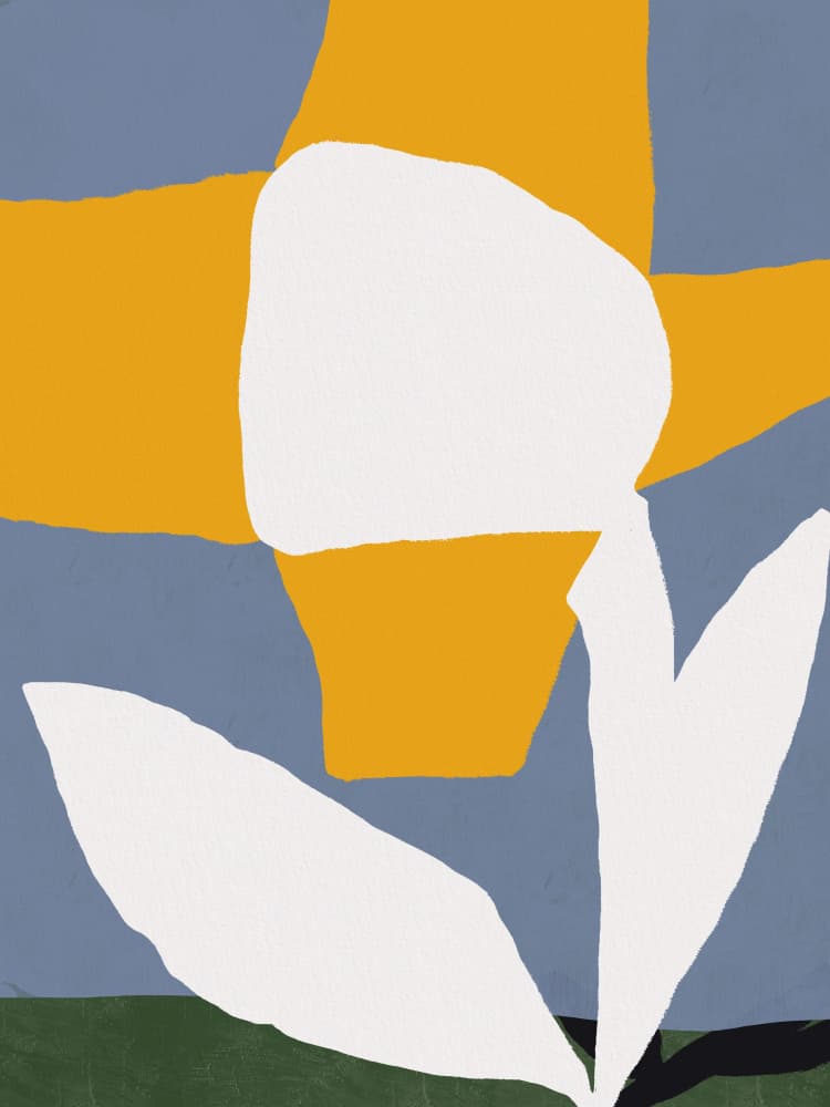Vibrant Abstract Bloom by Little Dean — canvas wall art