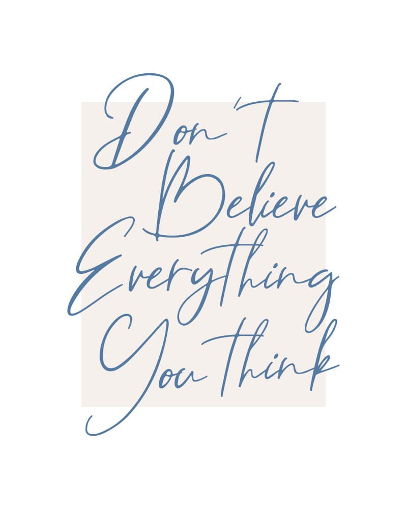 Don't Believe Your Thoughts by KsanaKalpa — canvas wall art