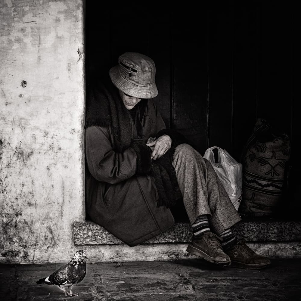 Solitary Street Moment by txules — canvas wall art