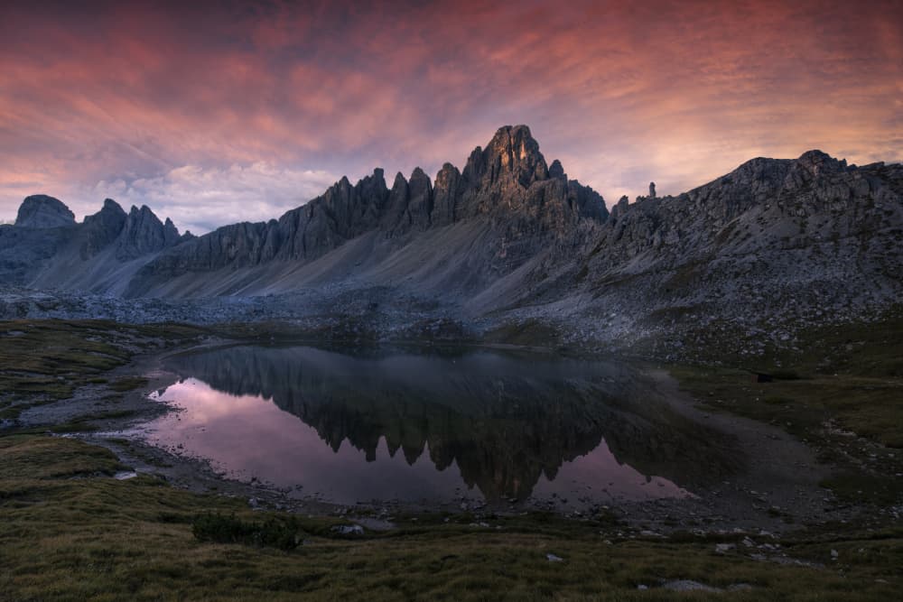 Alpine Lake Sunset by Larry Deng APA — canvas wall art