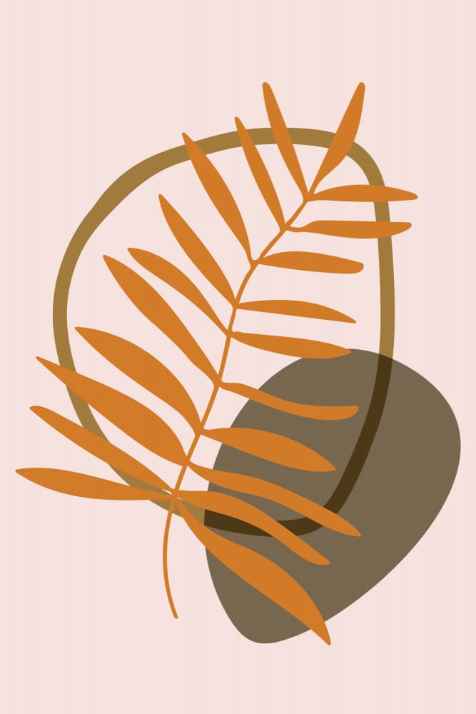 Boho Palm Leaf Abstract by Dina Dankers — canvas wall art