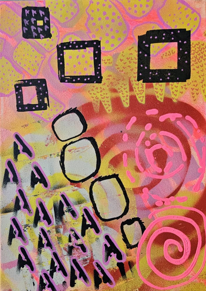 Vibrant Urban Abstract by Olea Huuska — canvas wall art