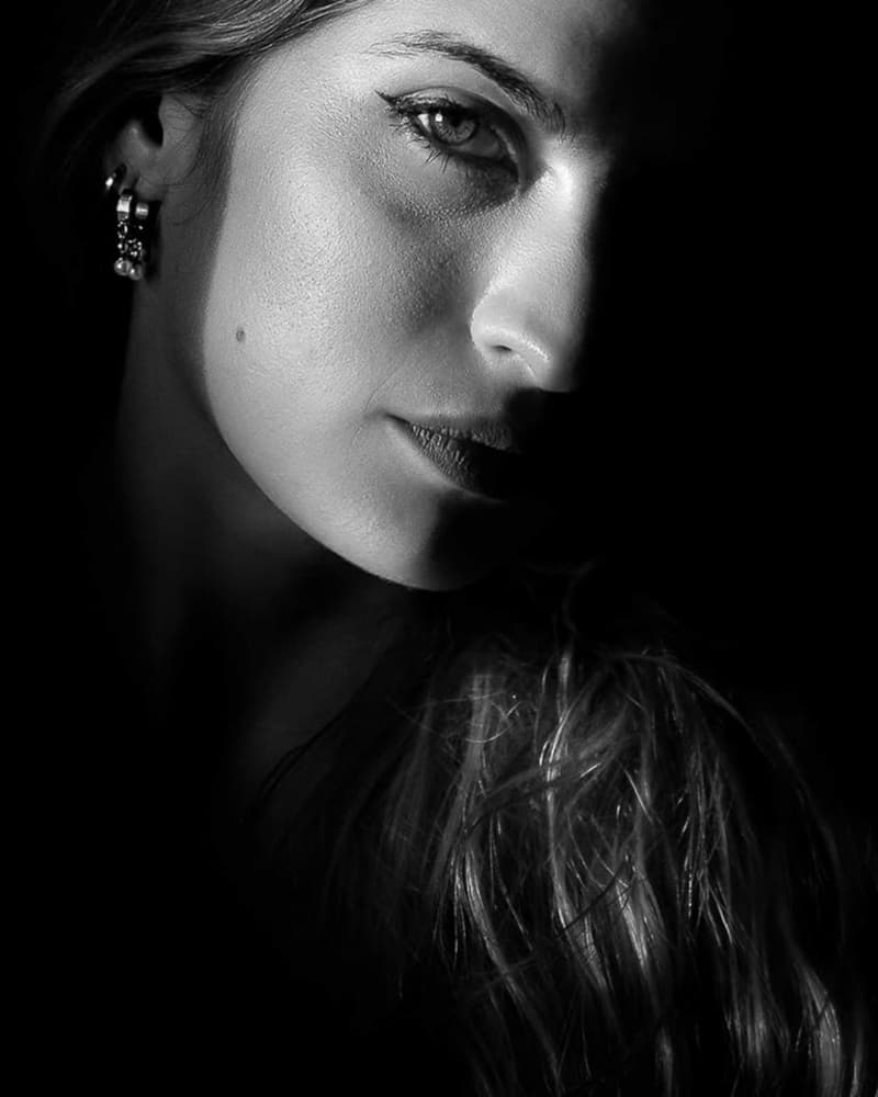 Intense Shadow Portrait by Toni Fidanza — canvas wall art