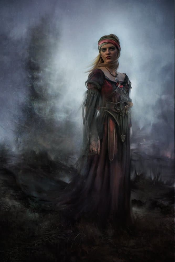 Enigmatic Fantasy Woman by Charlaine Gerber — canvas wall art