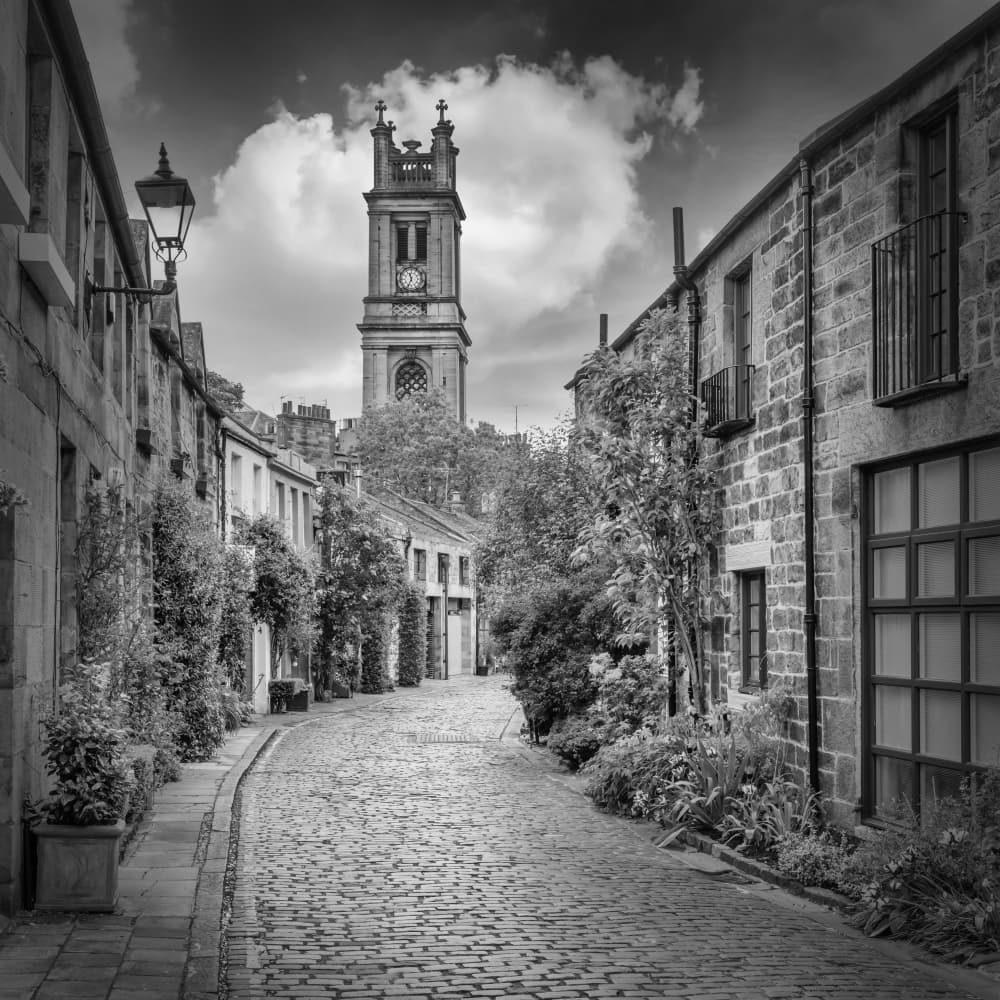 Historic Cobblestone Lane by Melanie Viola — canvas wall art