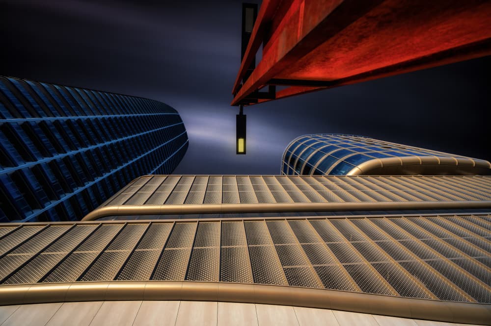 Dynamic City Architecture by Karol Važan — canvas wall art