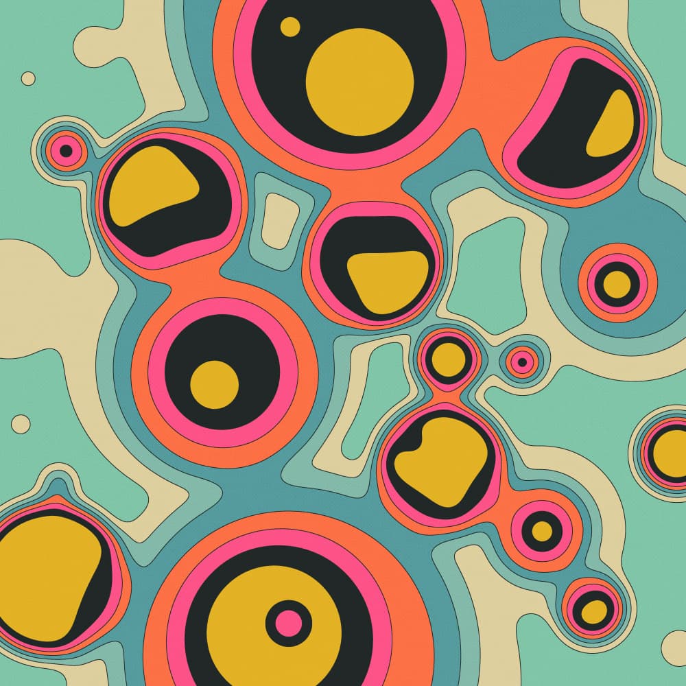 Vibrant Organic Contours by Jazzberry Blue — canvas wall art