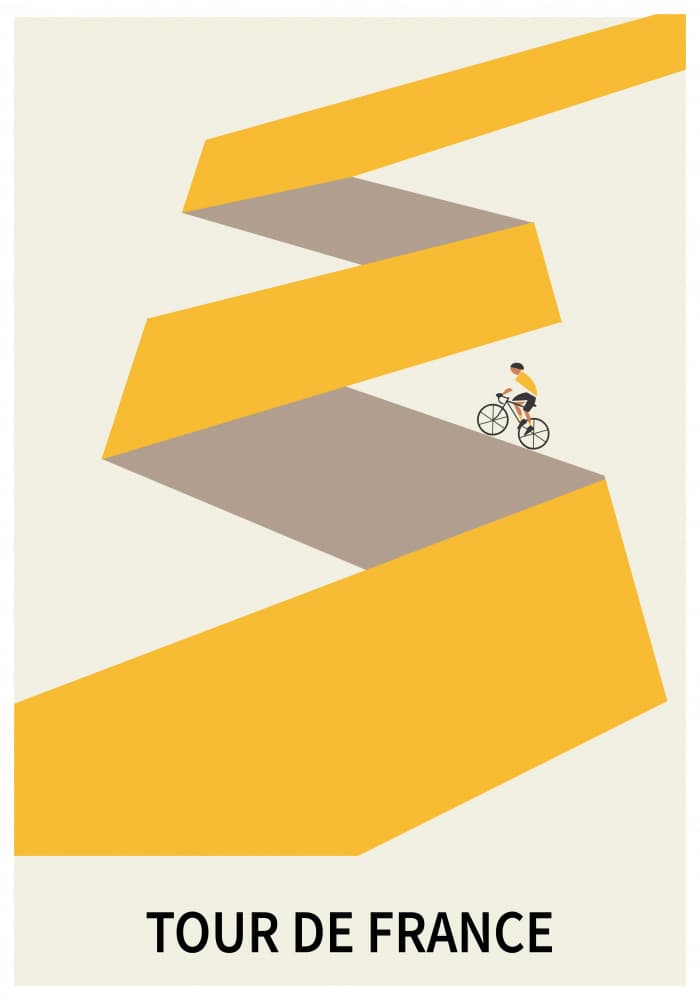 Winding Mountain Ride by Paperago — canvas wall art
