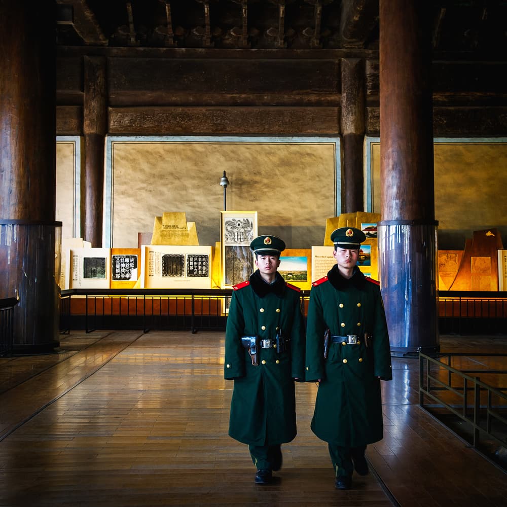 Chinese Palace Guards by hardibudi — canvas wall art