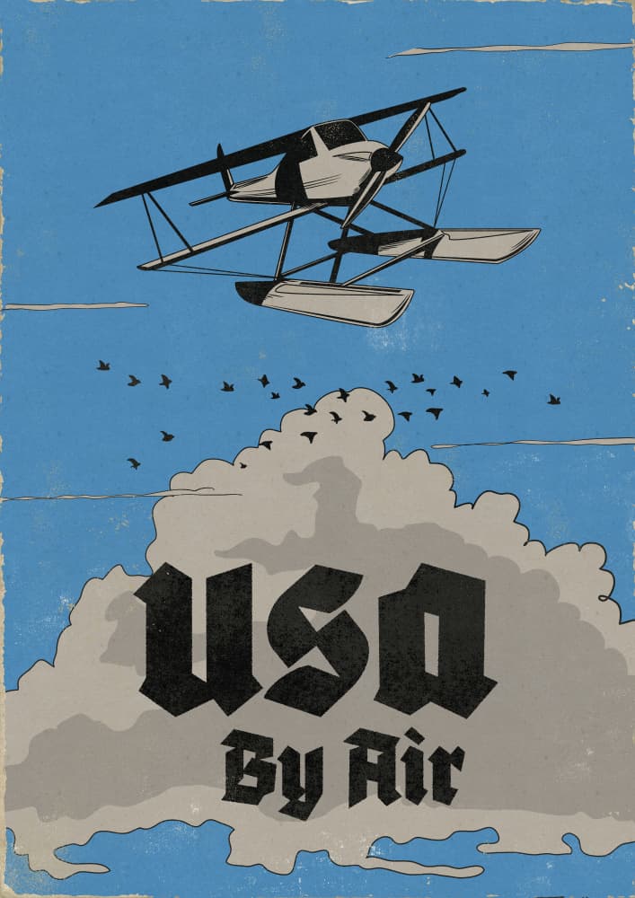 USA By Air Seaplane by Nicholas — canvas wall art