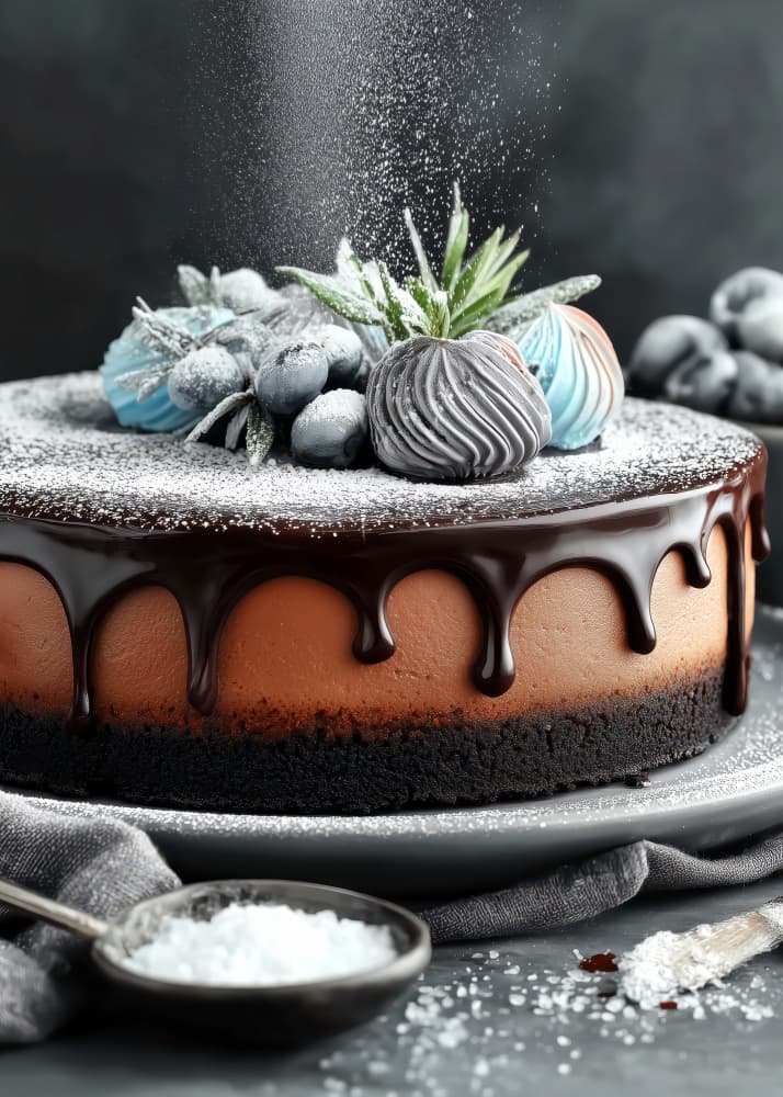 Decadent Chocolate Cheesecake by Justyna Jaszke — canvas wall art