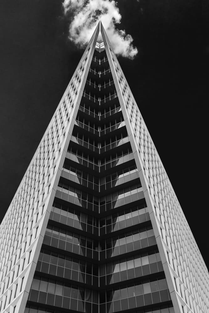 Geometric Skyscraper Reaching by Theo Luycx — canvas wall art