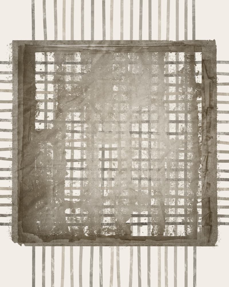 Aged Grid Abstract by Ema Paraschiv — canvas wall art