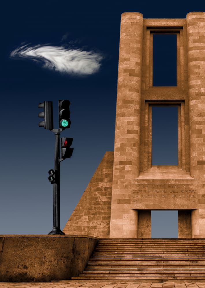 Architectural Green Light by Raffaele Corte — canvas wall art