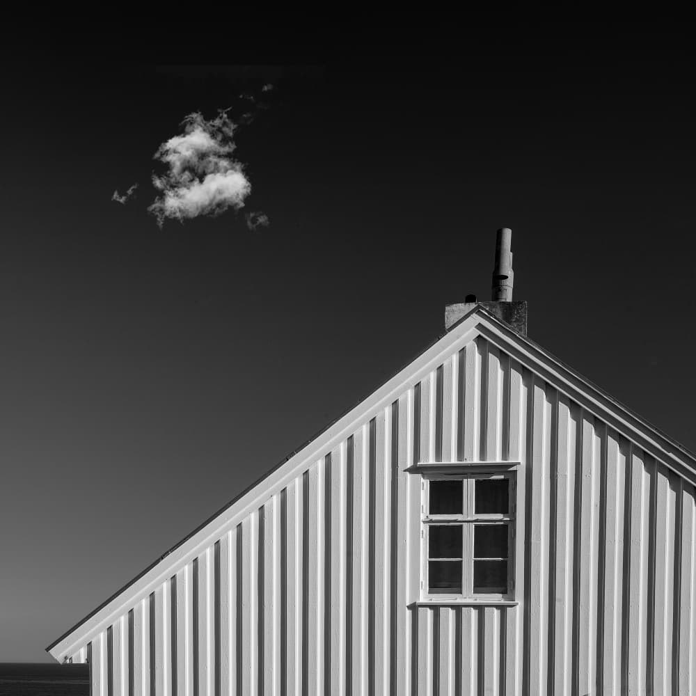 White House Single Cloud by Juan Antonio Palacios — canvas wall art