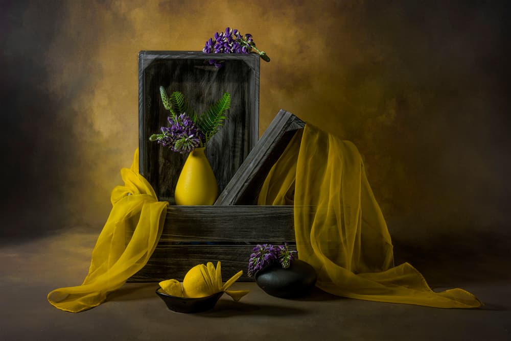 Rustic Yellow Floral Still Life by Lydia Jacobs — canvas wall art