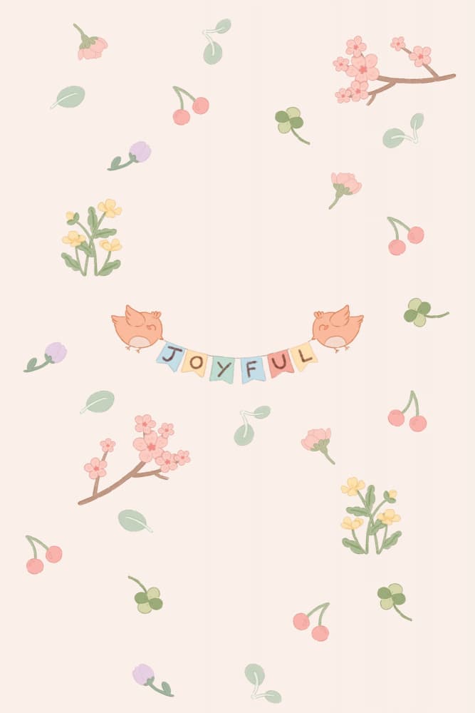 Joyful Owls Spring Flora by Xuan Thai — canvas wall art