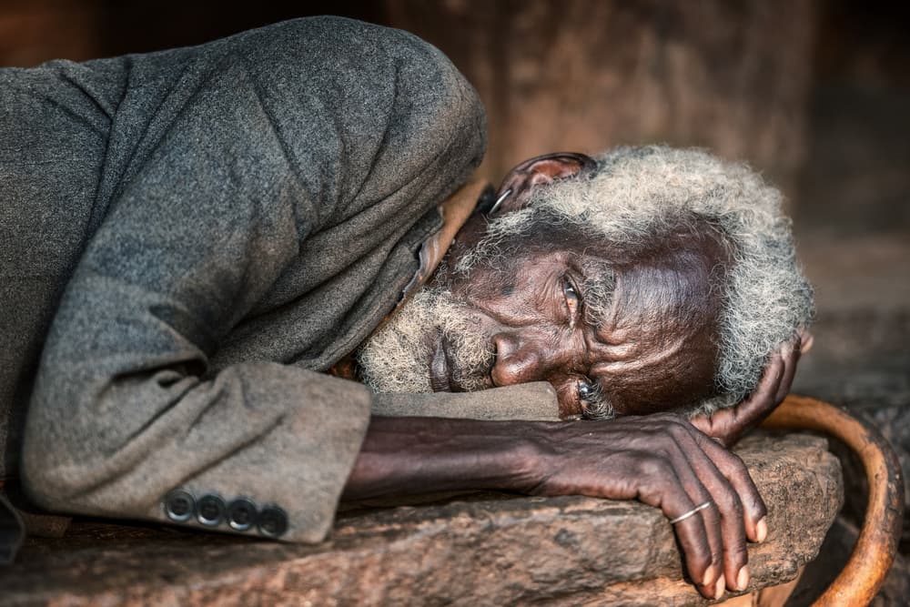 Contemplative Old Man by Trevor Cole — canvas wall art