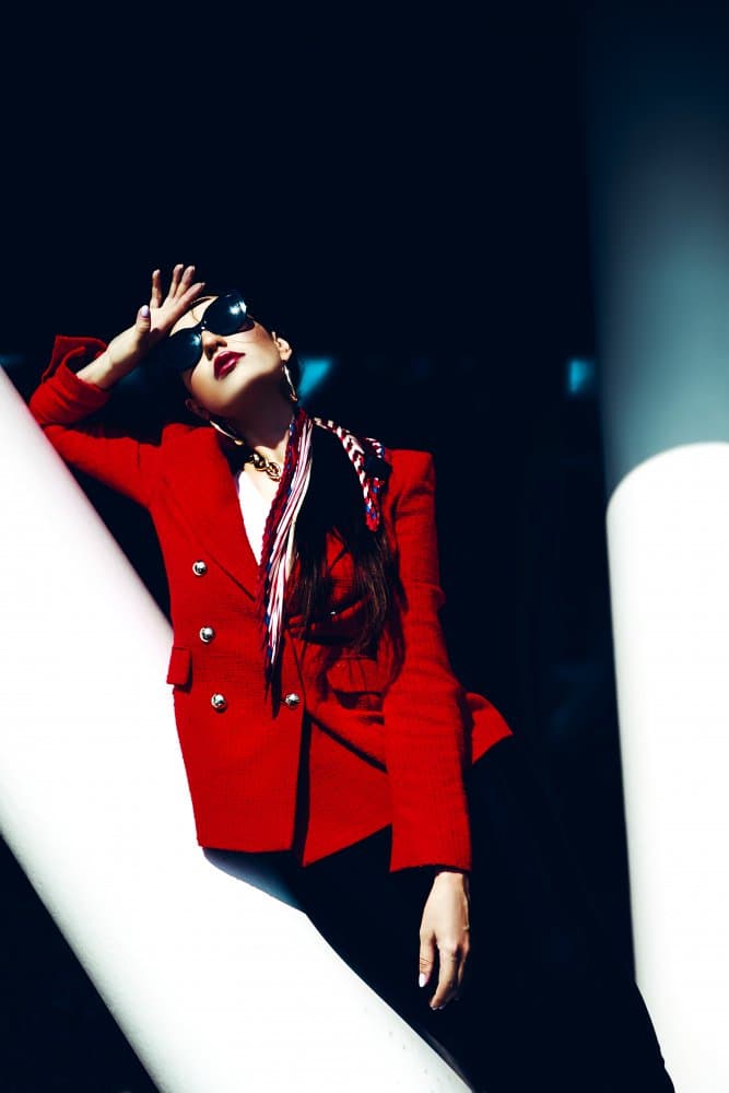 Red Blazer Confidence by Ruslan Bolgov — canvas wall art