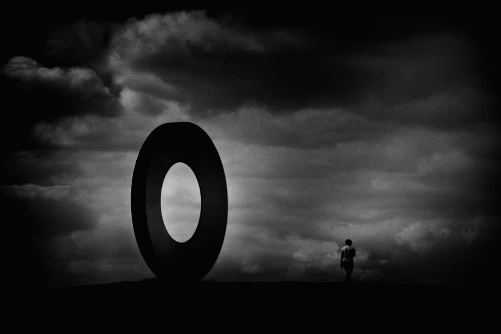 Lone Figure Great Ring by Antonio Grambone — canvas wall art